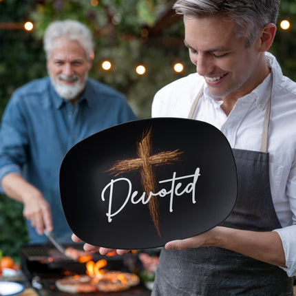 Devoted Cross Platter – Christian Gift for Men