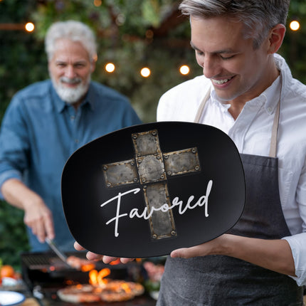 Favored Cross Platter – Christian Gift for Men