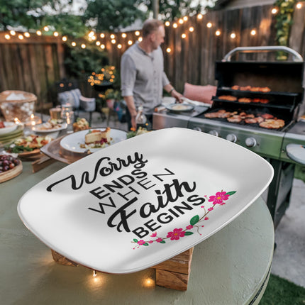 Faith Over Fear Platter – Christian Gift for Women