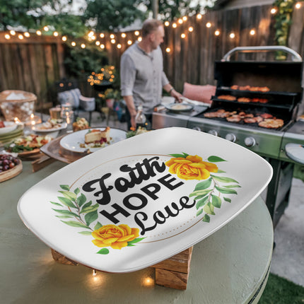 Faith Hope Love | Pretty Christian Platter | Gift for Her
