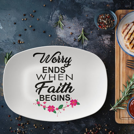 Faith Over Fear Platter – Christian Gift for Women
