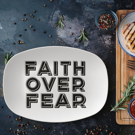 Faith Over Fear Platter – Christian Gift for Women