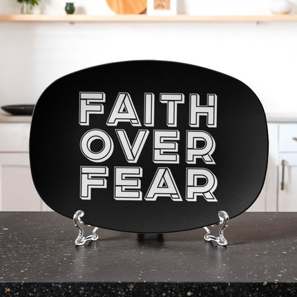 Faith Over Fear Platter – Christian Gift for Women