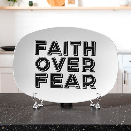 Faith Over Fear Platter – Christian Gift for Women