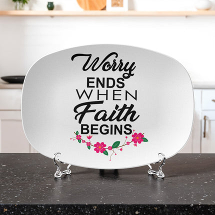 Faith Over Fear Platter – Christian Gift for Women