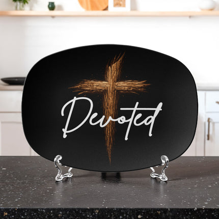 Devoted Cross Platter – Christian Gift for Men