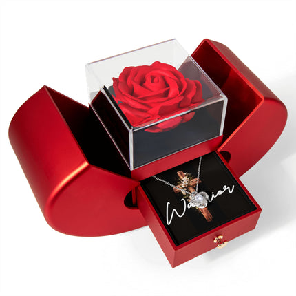 Warrior | Christian Heart Gift Box Love Knot Necklace | Gift for Her
