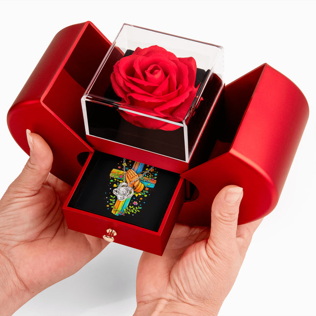 Rainbow Cross Praying Hands | Christian Heart Box Gift Box - Love knot Necklace | Gift for Kids
