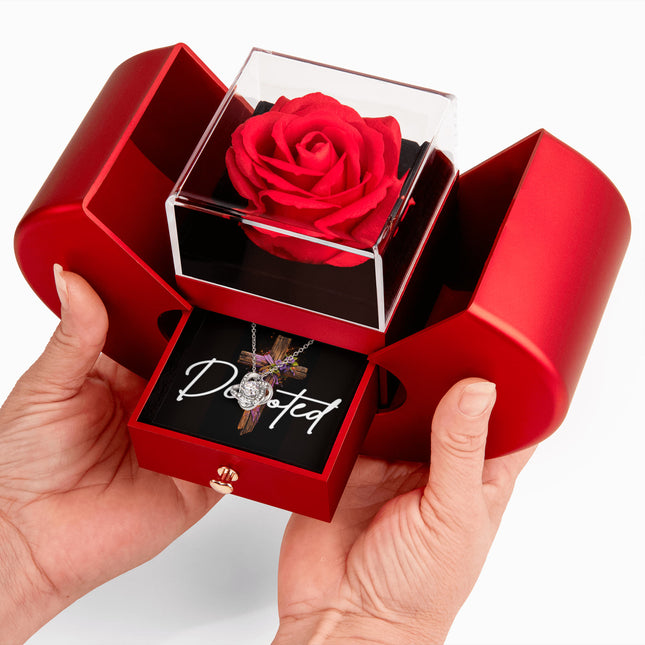 Devoted | Christian Heart Gift Box Love Knot Necklace | Gift for Her