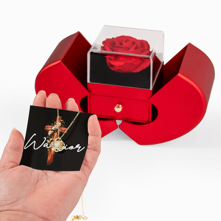 Warrior | Christian Heart Gift Box Love Knot Necklace | Gift for Her