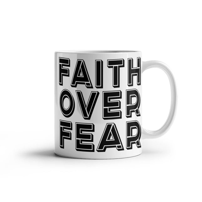 Faith Over Fear Coffee Mug – Christian Gift for Men