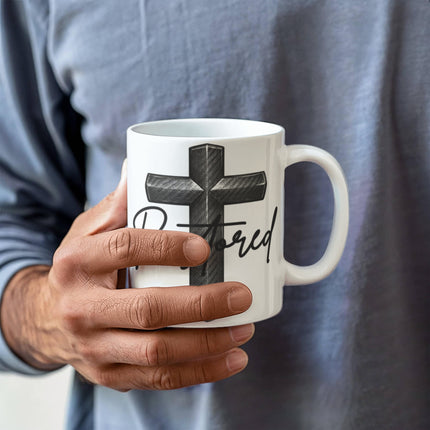 Christian Coffee Mug | Restored Cross Ceramic Mug (11 & 15 oz)