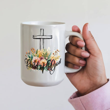 Modern Christian mug with Faith design — "Faith is her aesthetic" — a faith-forward gift for women