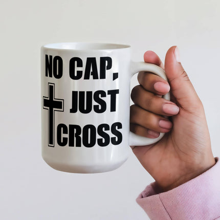 Modern Christian mug with Faith design — "She is beloved" — a faith-forward gift for women