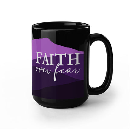 Faith Over Fear Christian Coffee Mug | Inspirational Faith Mug