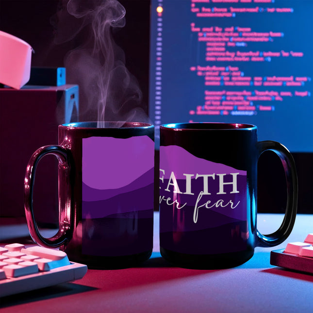 Faith Over Fear Christian Coffee Mug | Inspirational Faith Mug