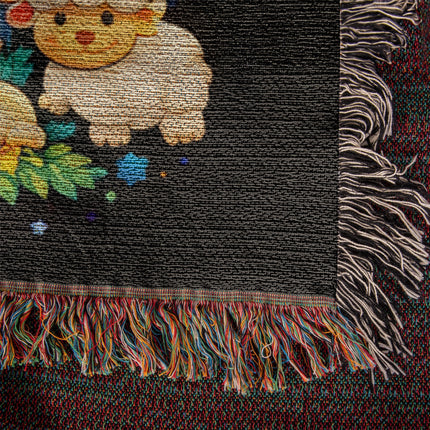 Jesus With the Sheep Woven Blanket – Christian Gift for Kids