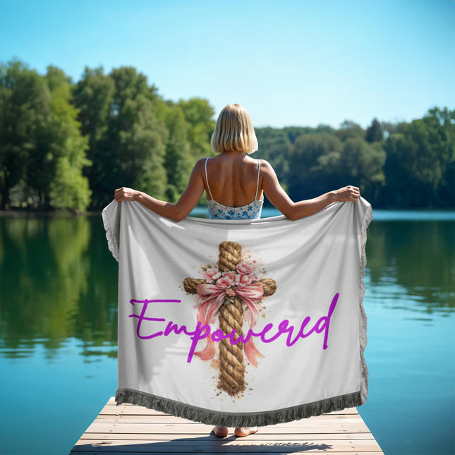 Courageous | Bold Christian Woven Blanket | Gift for Her