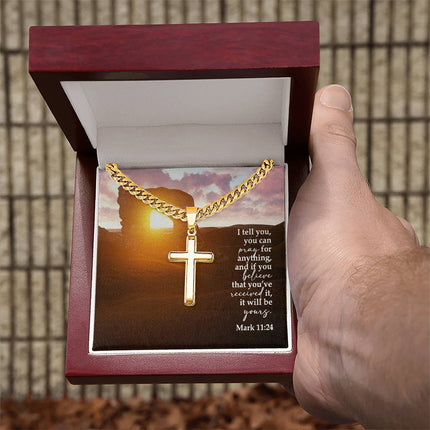 Mark 11:24 Cross Necklace | Believe You Have Received Gift