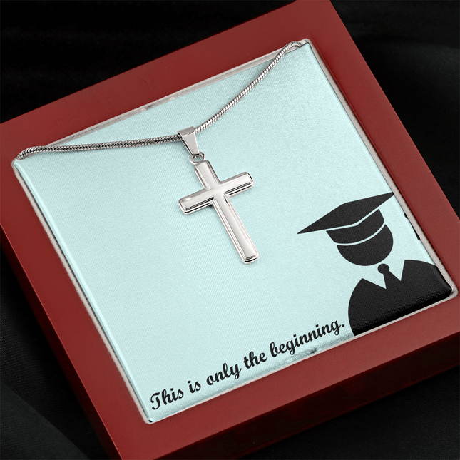 This Is Only the Beginning Cross Necklace | Graduation Gift