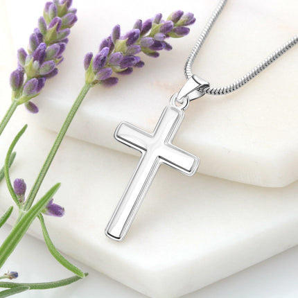 Romans 1:17 Cross Necklace | The Righteous Will Live by Faith Gift