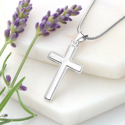 Romans 5:1 Cross Necklace | Peace With God Through Faith Gift
