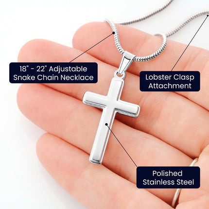 Isaiah 41:13 Cross Necklace | Do Not Fear I Will Help You Gift