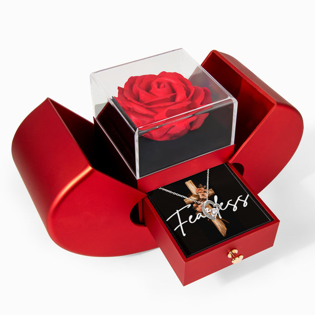 Fearless | Christian Heart Gift Box Forever Love Necklace | Gift for Her
