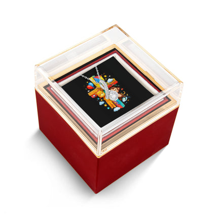 Rainbow Cross Jungle Animals | Christian Rose Gift Box - Alluring Beauty Necklace | Gift for Kids