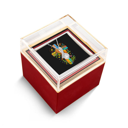 Rainbow Cross Praying Hands | Christian Rose Gift Box - Alluring Beauty Necklace | Gift for Kids