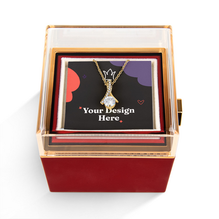 Rainbow Cross Praying Hands | Christian Rose Gift Box - Alluring Beauty Necklace | Gift for Kids