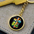 Luxury Keychain (18K Yellow Gold Finish) / No