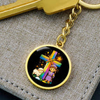 Luxury Keychain (18K Yellow Gold Finish) / No