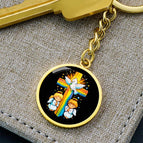Luxury Keychain (18K Yellow Gold Finish) / No