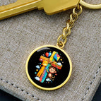 Luxury Keychain (18K Yellow Gold Finish) / No