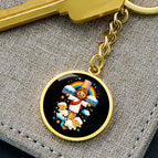 Luxury Keychain (18K Yellow Gold Finish) / No