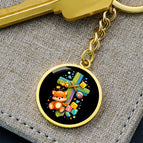 Luxury Keychain (18K Yellow Gold Finish) / No