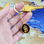 Luxury Keychain (18K Yellow Gold Finish) / No