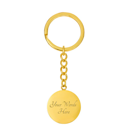 Saved Cross Circle Keychain – Christian Gift for Men